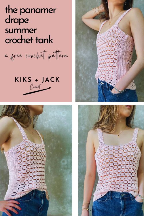 Drape Summer Crochet Tank Free Pattern