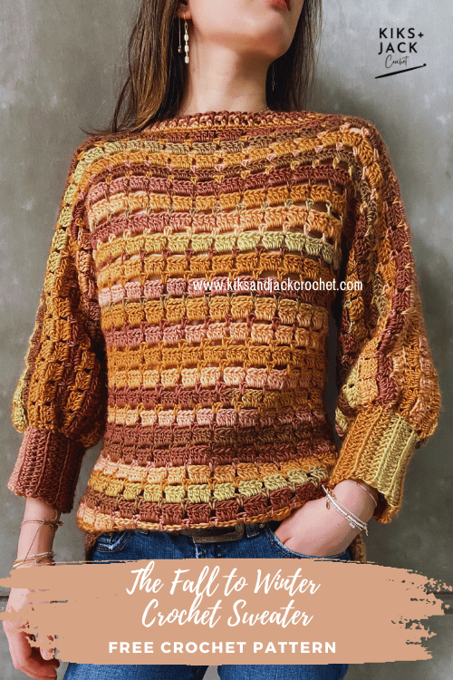 Fall to Winter Crochet Sweater Free Pattern