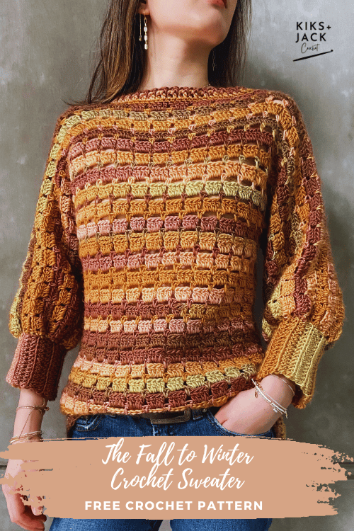 Fall to Winter Crochet Sweater Free Pattern