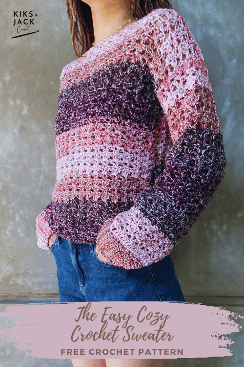 The Easy Cozy Crochet Sweater Free Pattern
