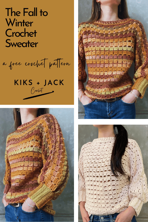 Fall to Winter Crochet Sweater Free Pattern