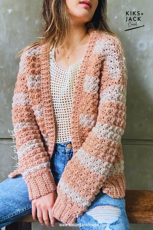 Easy Chunky Crochet Cardigan Free Pattern