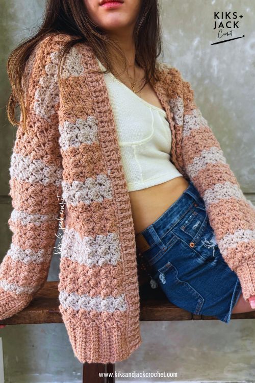 Easy Chunky Crochet Cardigan Free Pattern