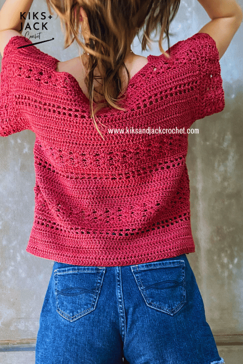 Lace and Mesh Crochet Top Free Pattern