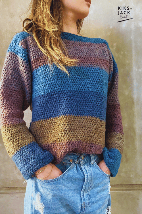 Your First Crochet Beginner Sweater Free Pattern