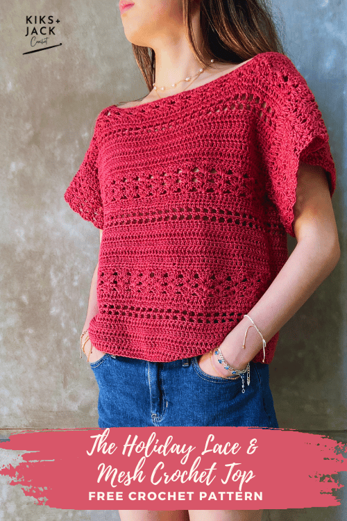 Lace and Mesh Crochet Top Free Pattern