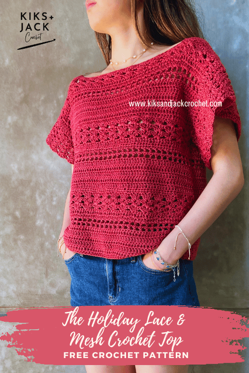 Lace and Mesh Crochet Top Free Pattern