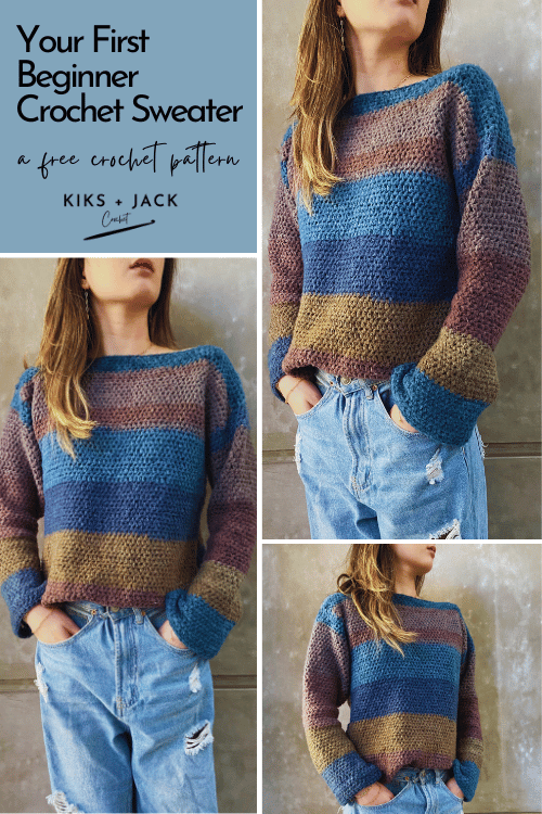 Beginner's Guide To Crocheting A Sweater + Crochet Sweater Pattern