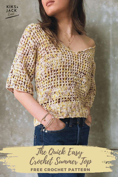 The Quick Easy Summer Crochet Top Free Pattern