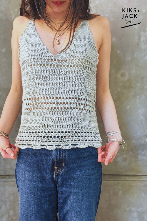 Crochet V Neck Tank Top Free Pattern