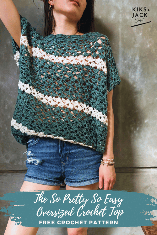 The So Pretty So Easy Oversized Crochet Top Free Pattern