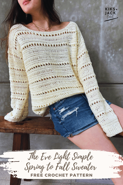 Simple Spring to Fall Crochet Sweater Free Pattern