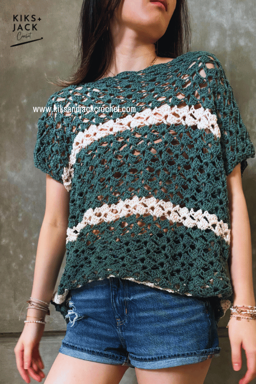 The So Pretty So Easy Oversized Crochet Top Free Pattern