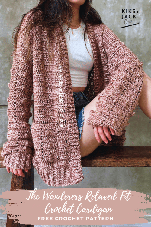 Wanderers Relaxed Fit Crochet Cardigan Free Pattern