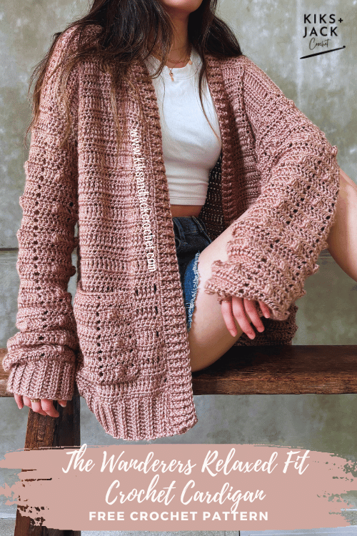 Wanderers Relaxed Fit Crochet Cardigan Free Pattern