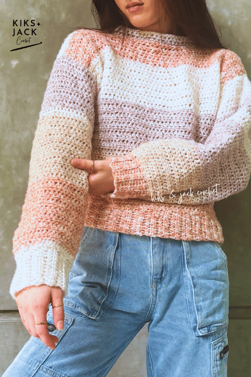 How to Crochet a Basic Sweater Free Pattern - Kiks and Jack Crochet