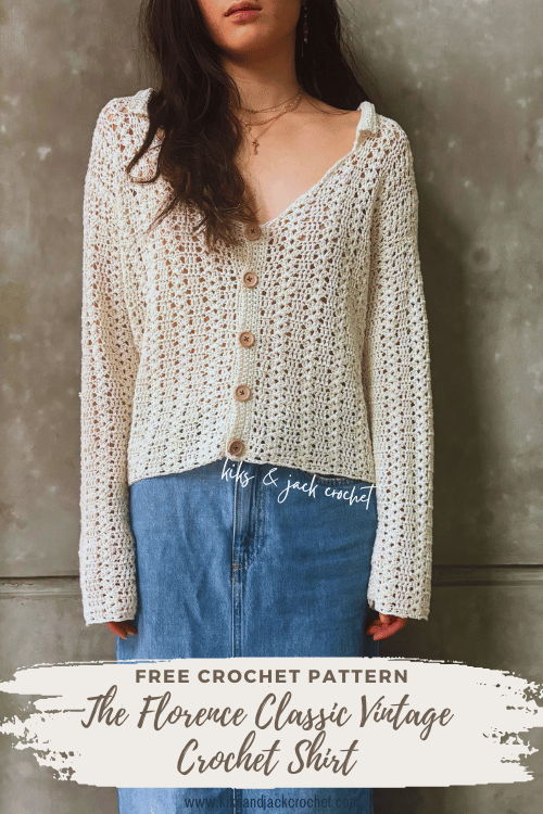 The Florence Classic Vintage Crochet Shirt Free Pattern