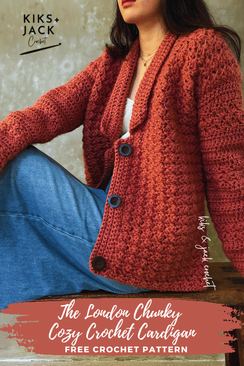 The London Chunky Cozy Crochet Cardigan Free Pattern