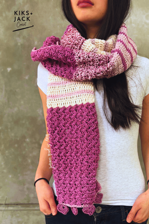 Valentines Easy Oversized Crochet Blanket Scarf Free Pattern