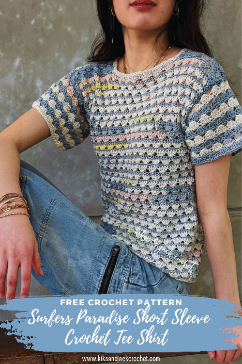 Short Sleeve Crochet Tee Shirt Free Pattern
