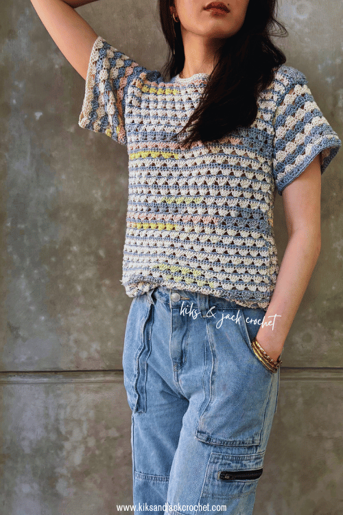 Short Sleeve Crochet Tee Shirt Free Pattern