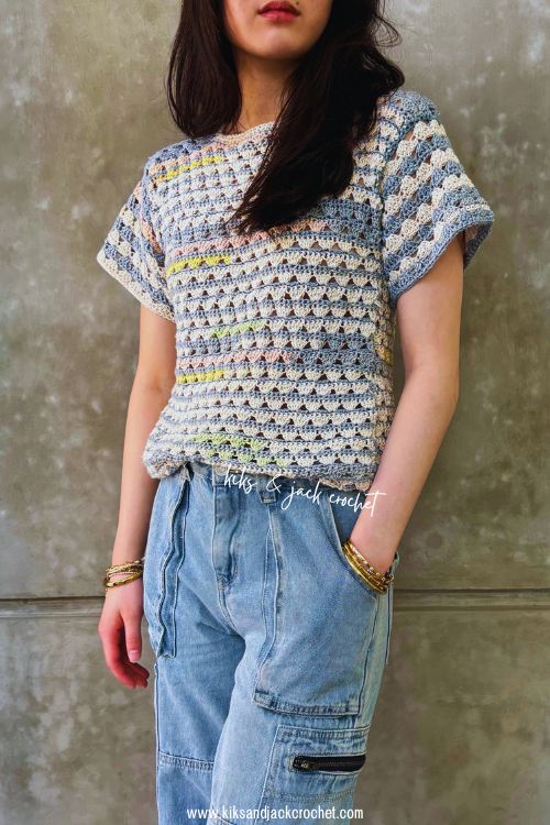 Short Sleeve Crochet Tee Shirt Free Pattern