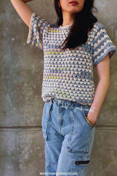 Short Sleeve Crochet Tee Shirt Free Pattern