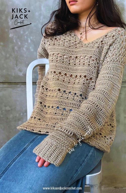 Cozy Fall Crochet Pullover Sweater Free Pattern
