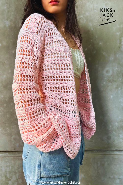 Flowy Mesh Crochet Cardigan Free Pattern