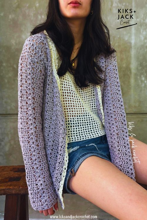 Lovely Lightweight Lace Crochet Cardigan Free Pattern