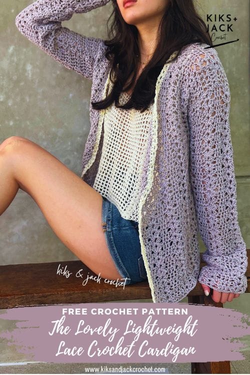 Lovely Lightweight Lace Crochet Cardigan Free Pattern