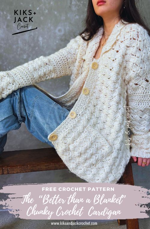 The "Better than a Blanket" Chunky Crochet Cardigan Free Pattern
