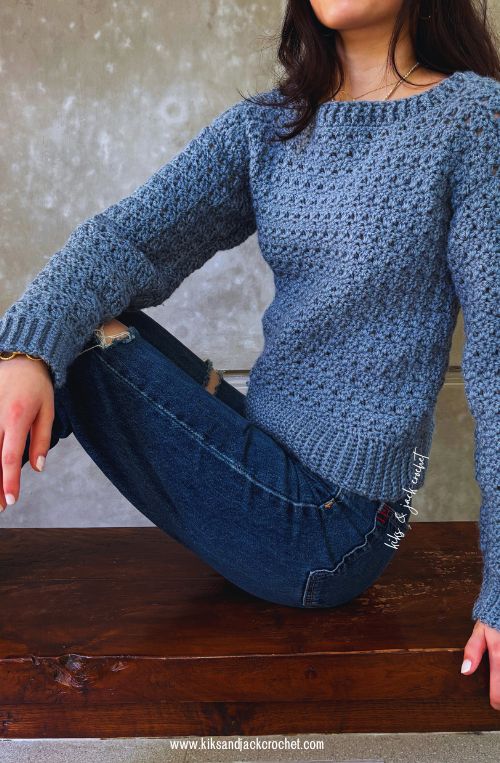 Double Bay Simple Crochet Sweater Free Pattern