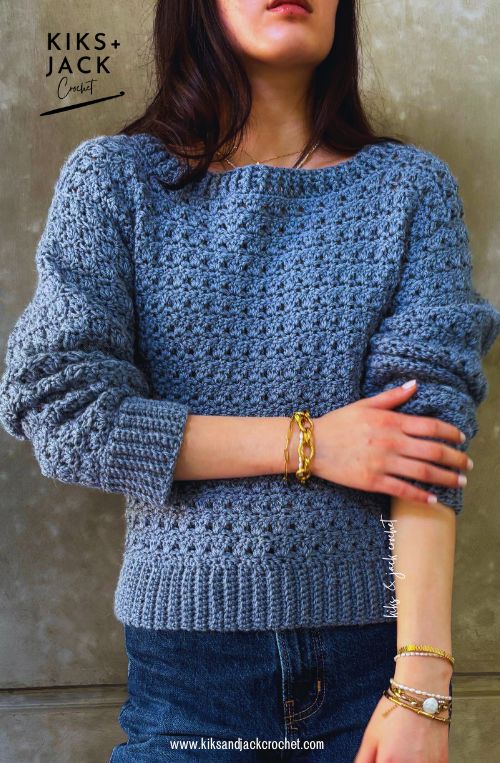 Double Bay Simple Crochet Sweater Free Pattern